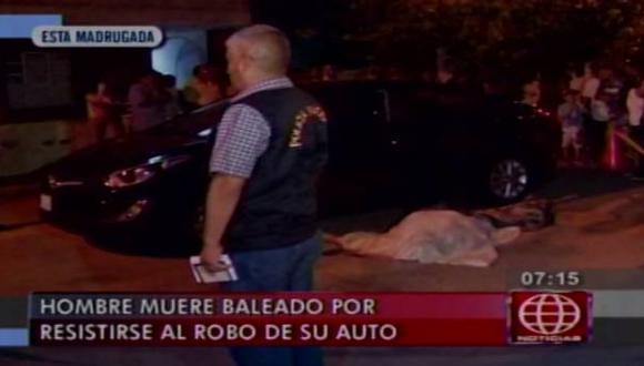 Asesinaron a taxista por resistirse al robo de su vehículo en San Martín de Porres. (Captura de TV)