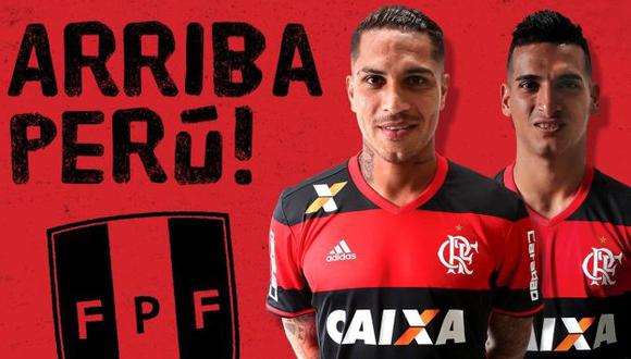 Paolo Guerrero y Miguel Trauco representarán a la 'blanquirroja' en Maturín. (Flamengo)
