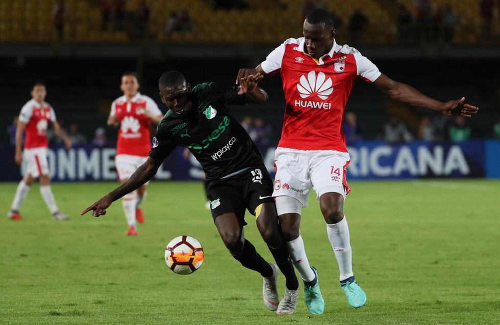 Santa Fe igualó 1-1 ante Deportivo Cali por la Copa Sudamericana. (EFE)