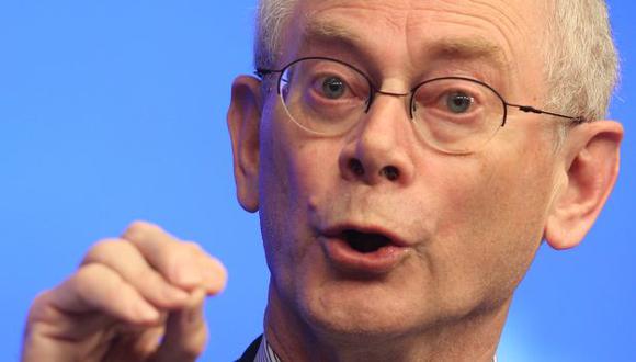 Presidente del Consejo Europeo, Herman Van Rompuy, anunció el acuerdo. (AP)
