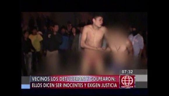 Jóvenes denuncian haber sido agredidos tras se confundidos con ladrones. (América TV)