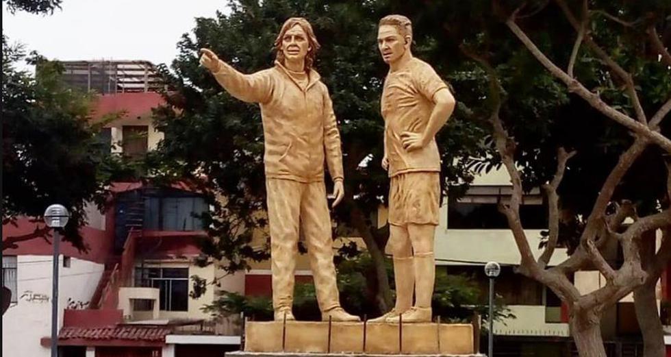 Paolo Guerrero y Ricardo Gareca tienen sus estatuas en San Miguel. (Facebook en tu cancha)