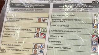 Ucayali: Candidato denuncia que su foto y partido político no figuran en la cédula electoral 