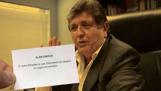 Alan García presume y agradece así el no tener vinculación con caso Odebrecht