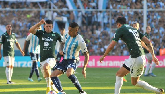 Paolo Guerrero fue titular en el encuentro entre Racing y Sarmiento por la Primera División del Futbol Argentino. (Foto: Racing)