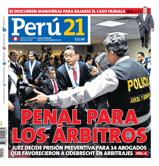 Portada Perú21 (05/11/2019)