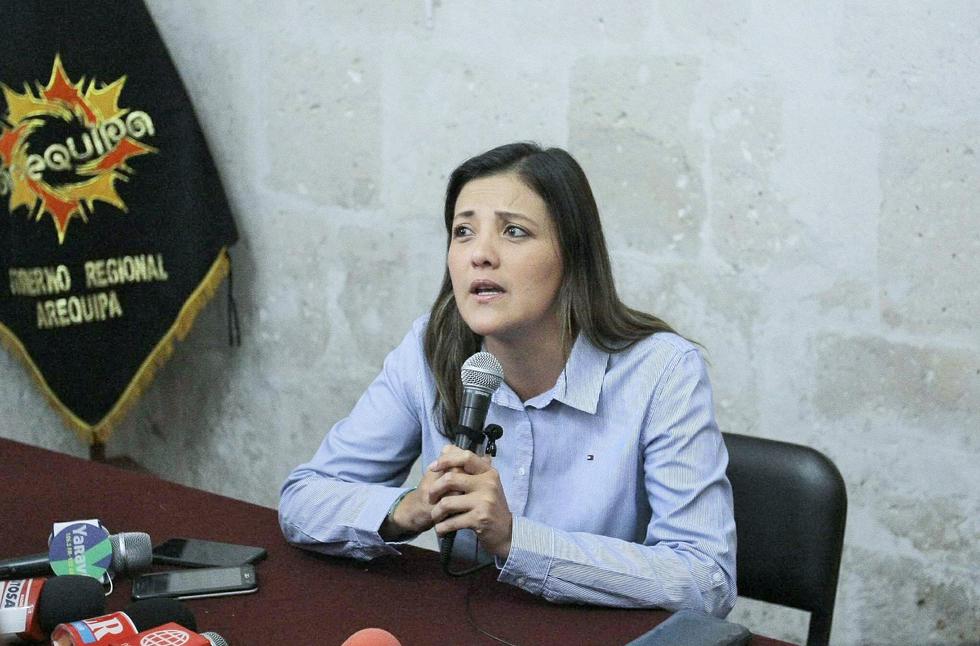 Yamila Osorio, gobernadora de Arequipa, aseguró que acudirá a la Fiscalía cuando la notifiquen.