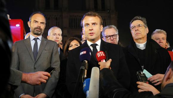 Emmanuel Macron, presidente de Francia, anunció que hará un llamamiento a los mayores talentos para la reconstrucción de la catedral de Notre Dame. (Foto: AFP)