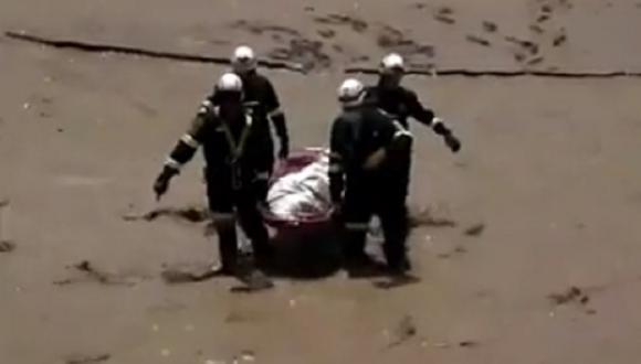 Hallan un cuerpo sin vida en el río Chillón. (Foto: captura TV)