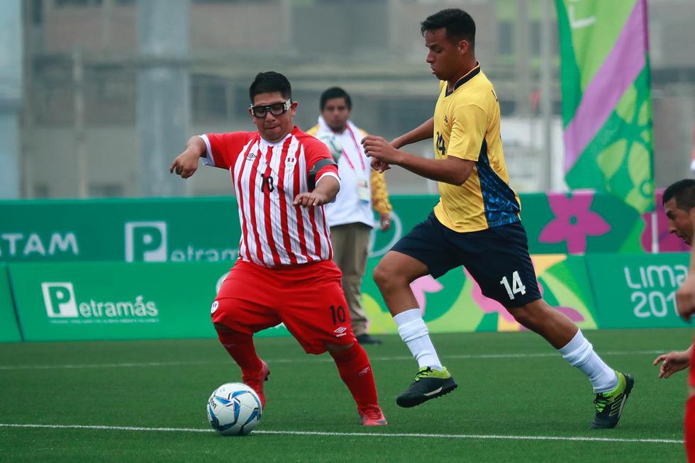 La selección peruana de Fútbol 7 debutó este sábado en los Juegos Parapanamericanos frente a su similar de Brasil. (Daniel Apuy / GEC)