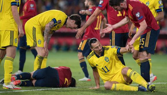 Ibrahimovic fue suplente e ingresó en el segundo tiempo del España vs. Suecia. (Foto: AFP)