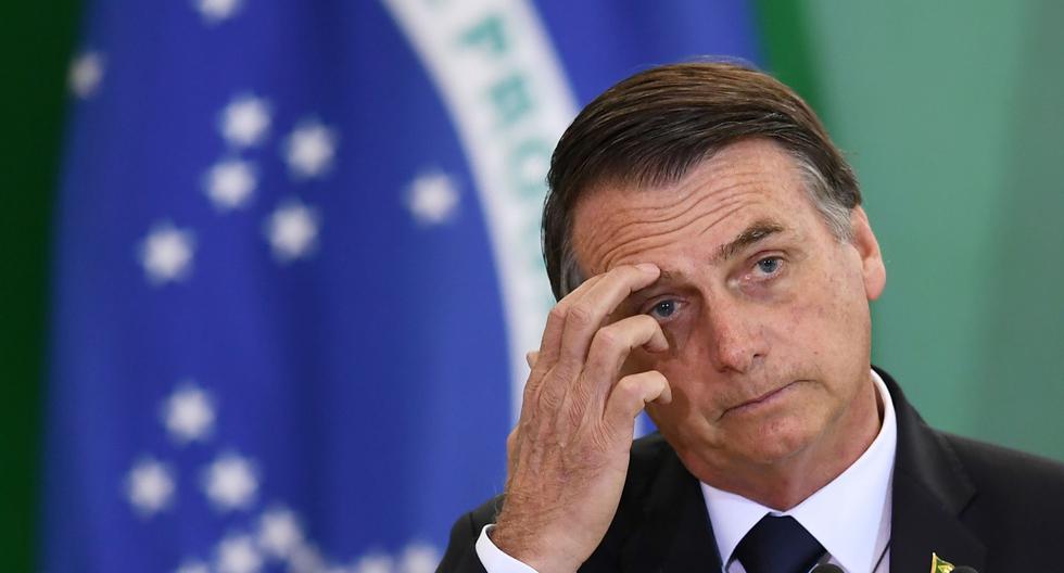El presidente de Brasil, Jair Bolsonaro, pronuncia un discurso en Brasilia, el 7 de enero de 2019. (AFP / EVARISTO SA).