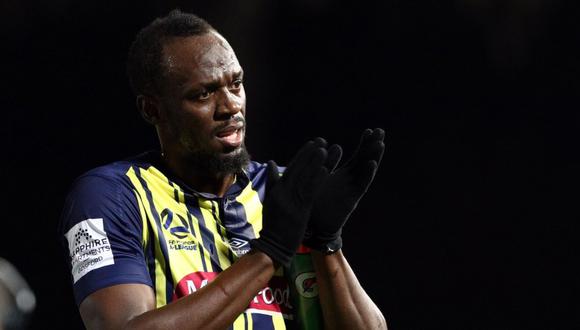 Usain Bolt entró a los 72 minutos en la goleada de su equipo. (Foto: AFP).