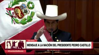 Presidente Pedro Castillo anuncia que no gobernará desde Palacio