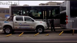 Metropolitano: Ómnibus malogrado generó congestión en la Vía Expresa