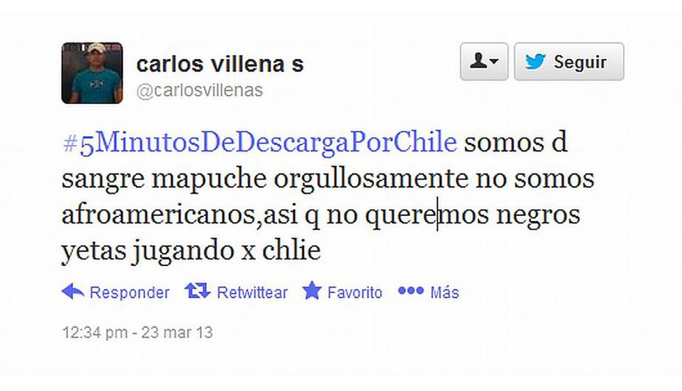 Chilenos usaron el hashtag #5MinutosDeDescargaPorChile para opinar sobre la derrota de su selección en el Estadio Nacional.