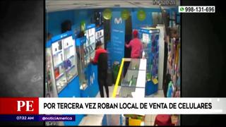Roban por tercera vez local de venta de celulares en San Juan de Lurigancho