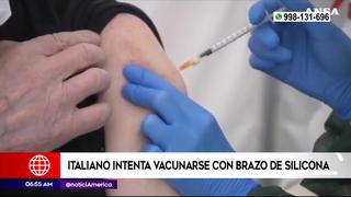 Italia: Sujeto de 50 años intentó vacunarse contra el COVID-19 con un brazo falso de silicona