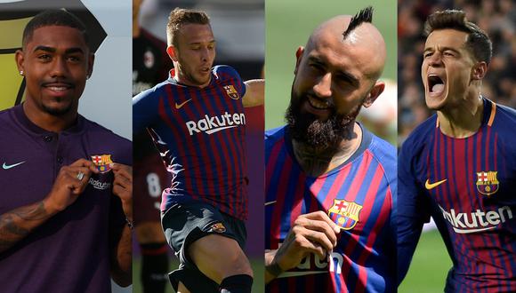 Los cuatro extranjeros con los que se quedaría el FC Barcelona, pero solo tiene cupos para tres en cancha. (Fotos: AFP)