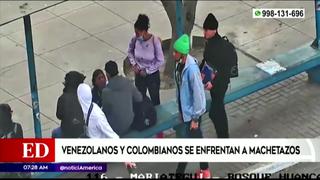 Extranjeros se enfrentan con machetes para adueñarse de un parque en El Agustino
