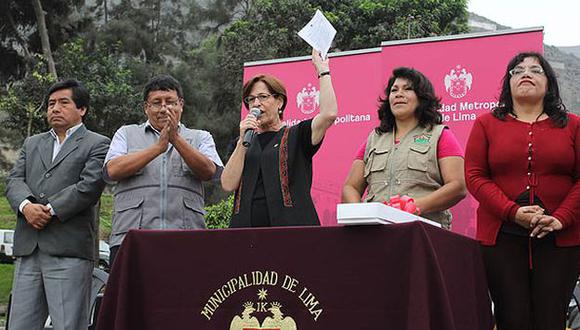 Villarán presentó el programa en el parque zonal Cahuide. (Municipalidad de Lima)