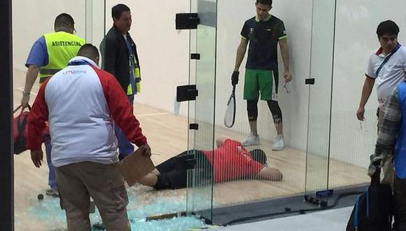 Mexicano sufrió un accidente en la final de raquetbol de Lima 2019. (Foto: Medio Tiempo)