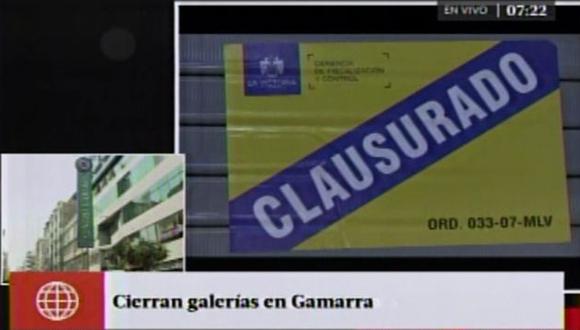 La Municipalidad de La Victoria clausuró las galerías ‘El Rey’ y ‘Gamarrita’.