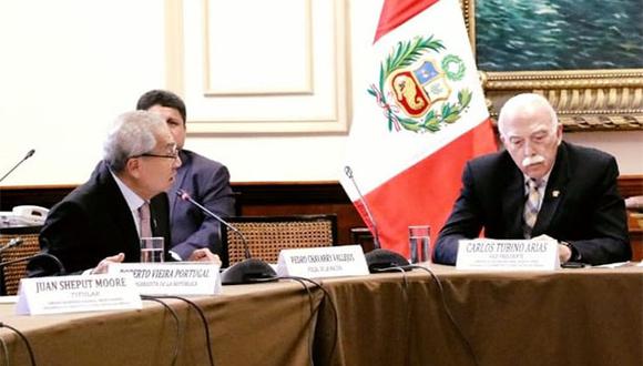 Fiscal de la Nación, Pedro Chávarry, se presentó ante la Comisión de Defensa del Congreso. (Foto: Ministerio Público)