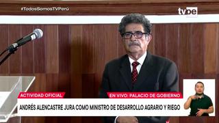 Andrés Alencastre juró como nuevo ministro de Desarrollo Agrario y Riego en reemplazo de Javier Arce