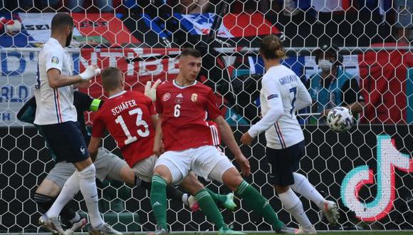 Francia y Hungría empataron 1-1 en partido por el Grupo F de la Eurocopa. (Foto: AFP)