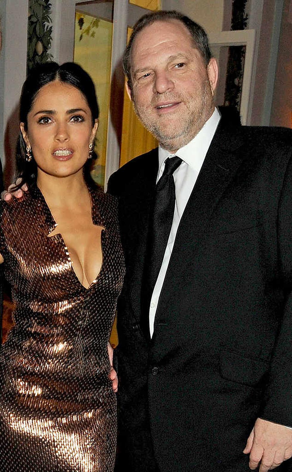 La actriz mexicana Salma Hayek sufrió acoso del productor de Hollywood  Harvey Weinstein.