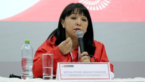 Premier Mirtha Vásquez en Cusco. Foto: J. Sequeiros.