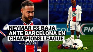 Neymar estará un mes de baja y se perderá el Barcelona-PSG por Champions League
