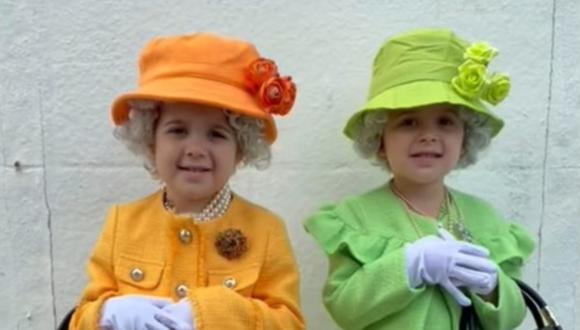 Tatum y Blakely se vistieron al mismo estilo de Isabel II del Reino Unido. (Foto: Instagram)