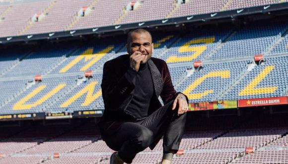 En 2008, Alves fue presentado como jugador del F. C. Barcelona, siendo considerado por Joan Laporta como ‘el mejor lateral derecho del mundo’ (Foto: Dani Alves / Instagram)