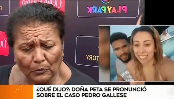 Doña Peta habló del ampay de Pedro Gallese. (Foto: Captura América Noticias)