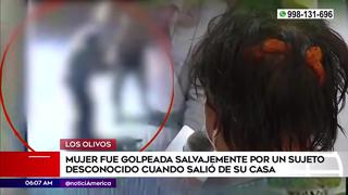 Los Olivos: mujer fue golpeada salvajemente por un desconocido