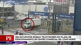 Independencia: roban televisores en playa de estacionamiento de centro comercial