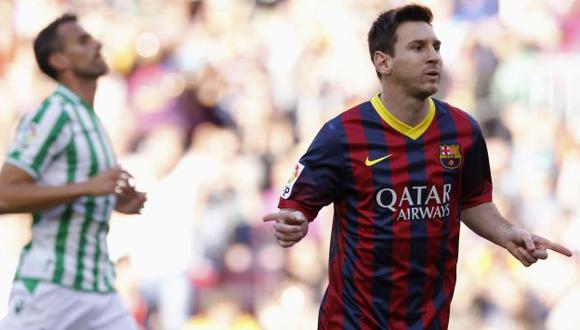 Barcelona gana 3-1 al Betis con doblete de Lionel Messi. (Reuters)