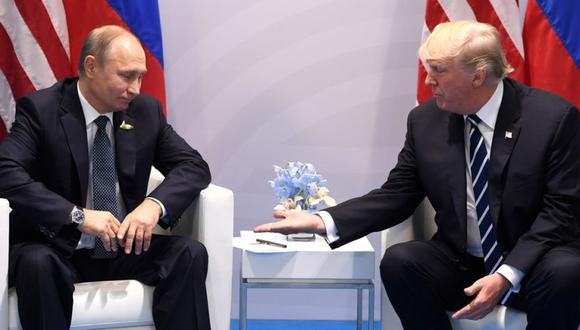 El mandatario de Rusia, Vladimir Putin, y su homólogo estadounidense, Donald Trump. (Foto: AFP)