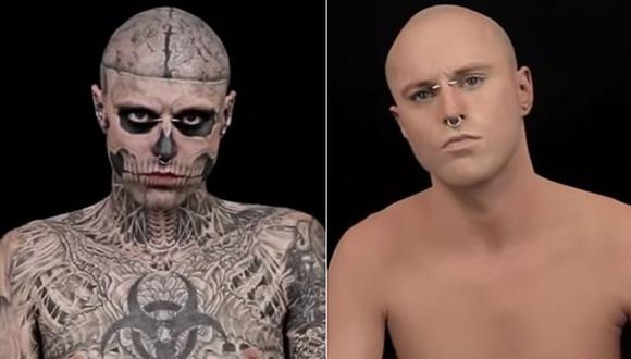 Así luce el hombre más tatuado del mundo al maquillarse (YouTube)
