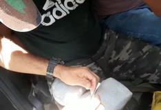 Sujeto que intentó camuflar dos paquetes de cocaína es intervenido por la Dirandro | VIDEO