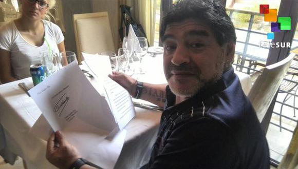 No se difundió el contenido de la carta de Fidel Castro a Maradona. (EFE)