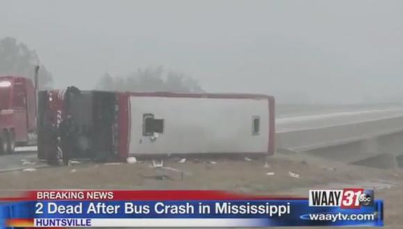 EEUU: Accidente en carretera cubierta de hielo deja 2 muertos en Mississippi. | Foto: Captura TV