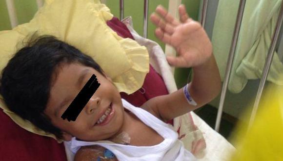 Internado. Santiago está internado en el Hospital del Niño. (Perú21)