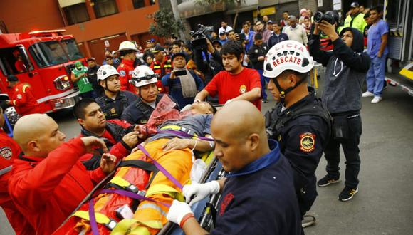 Hay tres obreros graves entre los heridos. (Foto: Allen Quintana / GEC)