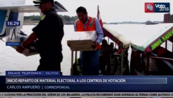 La Oficina Descentralizada de Procesos Electorales (ODPE) envió el material electoral a la región Loreto vía fluvial y aérea para las elecciones municipales y regionales del 7 de octubre. (Video: Canal N)