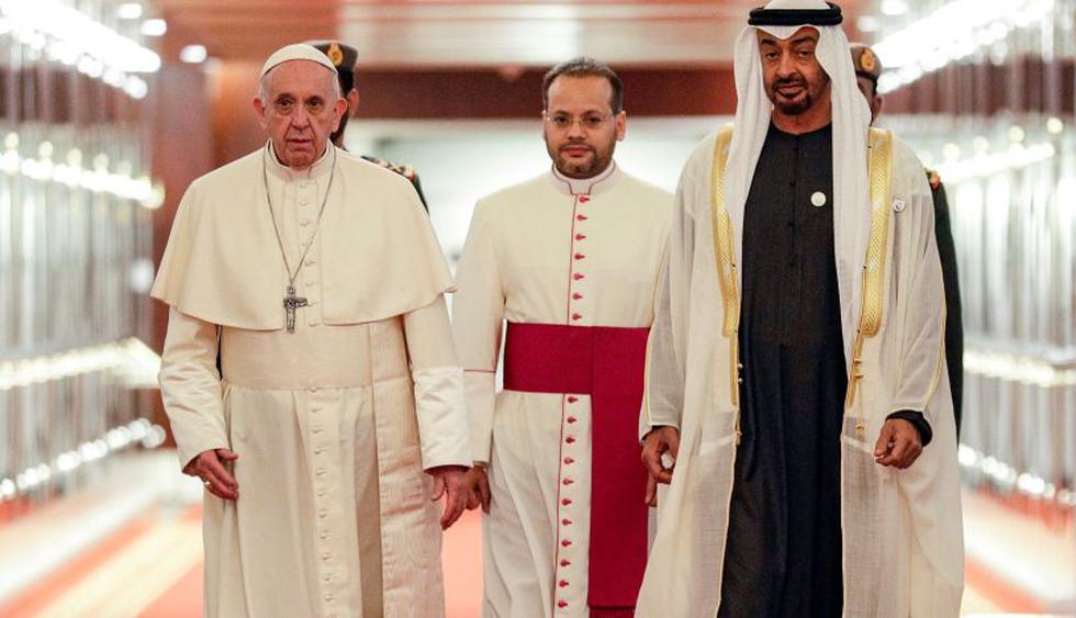 Papa Francisco llegó a Emiratos Árabes Unidos. (Foto: AFP)