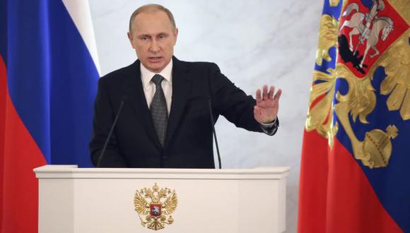 Vladimir Putin se dirigió a las dos cámaras del Parlamento ruso. (Reuters)