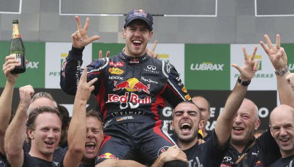 DUPLA TOTAL. Red Bull dotó a Vettel del mejor coche y este respondió. (AP)